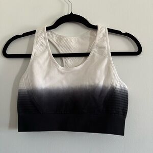 ZYIA Ombre Black and White Sports Bra